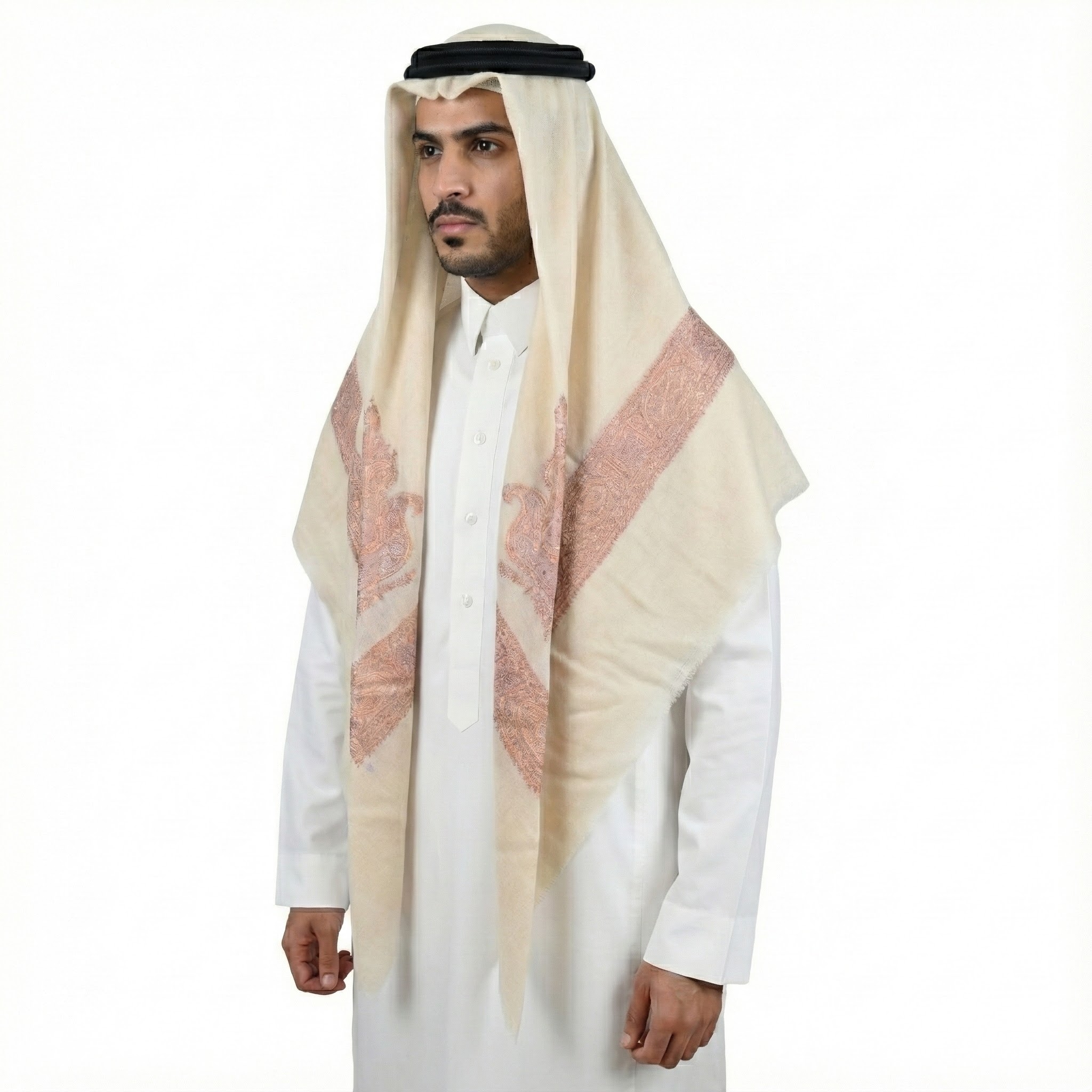 Shawl with earthy colors Embroidery