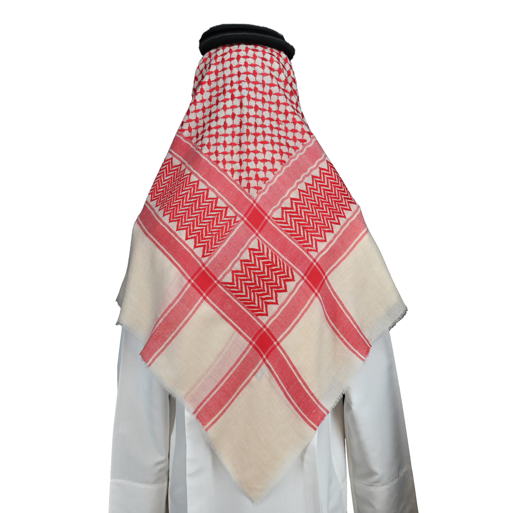 Exclusive Handmade Kashmiri Basrawi with white base and reddish-orange embroidery - Image 3